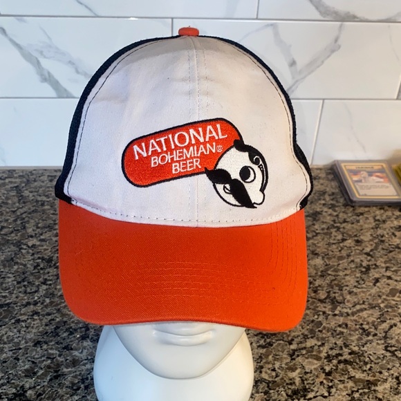 Other - National Bohemian Beer Trucker Hat - White & Orange